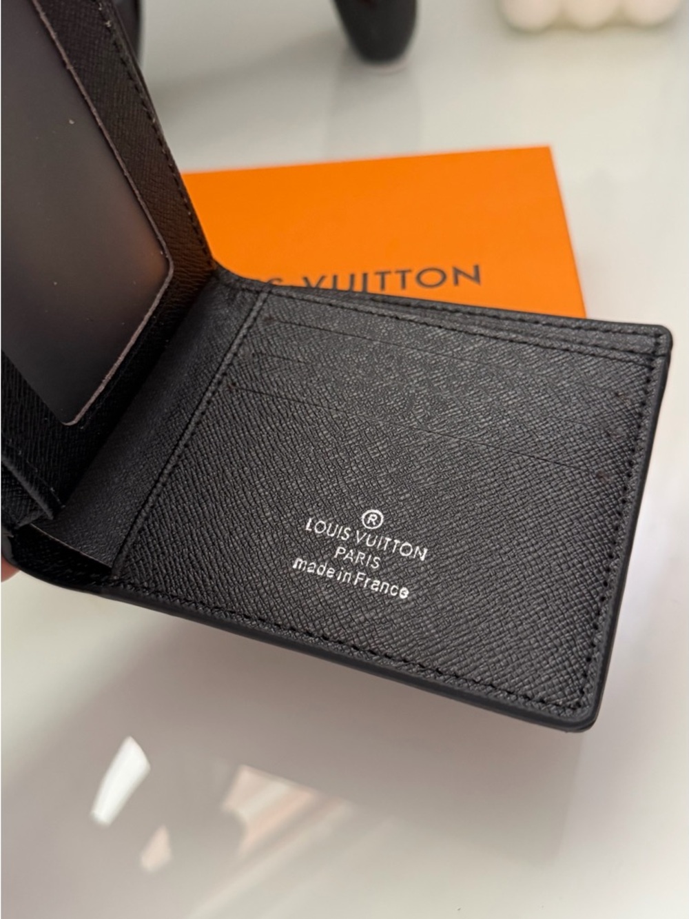 Louis Vuitton Black Damier Graphite Bi-Fold Card & Key Wallet - Picture 4 of 6